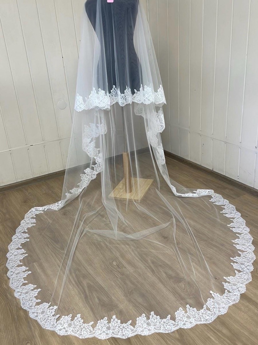 NEW - Custom Cathedral Veil with Blusher
